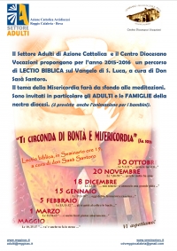 &quot;Ti circonda di bonta e misericordia&quot; lectio biblica 2015-2016